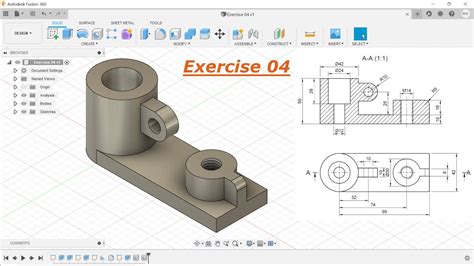 Autodesk Fusion 360 Tutorial For Beginner Exercise 4 YouTube