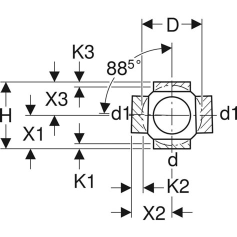 Geberit HDPE Quadruple Branchball 88 5 Connections 90 Offset