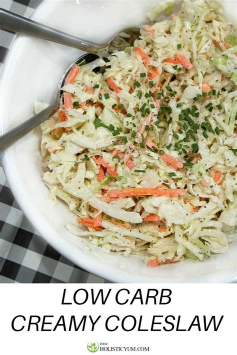 Low Carb Creamy Coleslaw • Holistic Yum