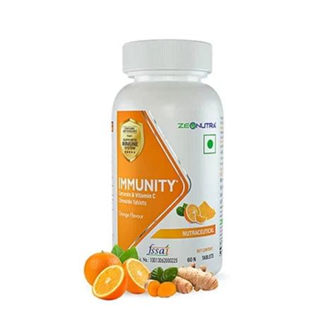 Immunity Tangy And Spicy Chewable 100 Veg Tablets With Vitamin C And