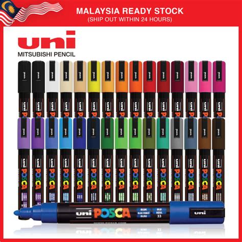 Uni Posca Medium Size Water Based Paint Marker Pc 5m Art And Painting