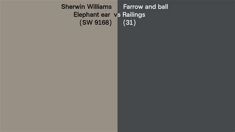 Sherwin Williams Elephant Ear Sw Vs Farrow And Ball Railings