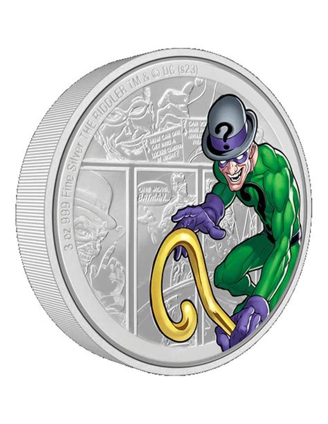 Riddler Dc Villains Moneta Argento Oz Niue