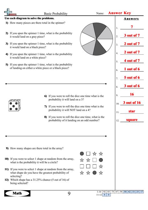 Basic Probability Worksheet With Answer Key Download Printable Pdf