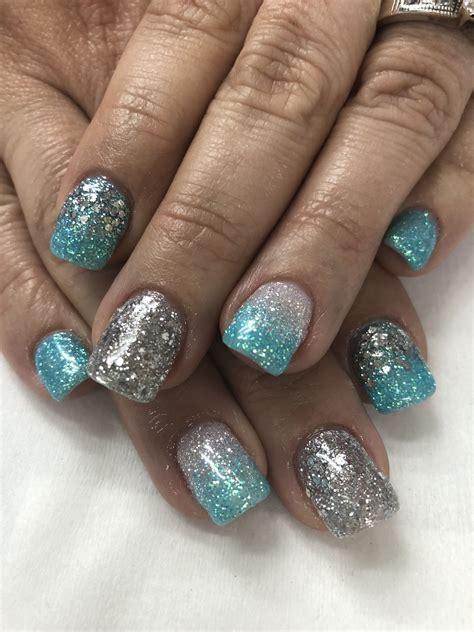 Light Elegance Snow Cone Ice Ice Baby Diamond Ombré Gel Nails