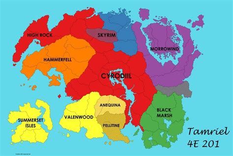 Political Map Of Tamriel 4e 201 R Teslore