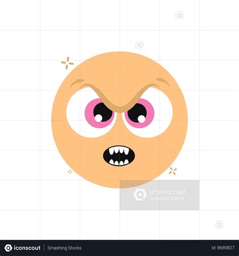 Angry Emoji Animated Icon download in JSON, LOTTIE or MP4 format