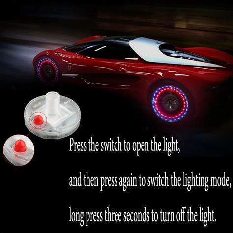 Lv Modes Led Rgb Car Auto Solar Energy Flash Wheel Bibtic