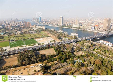 View Of Cairo And Nile River Editorial Stock Photo Image Of Cityscape