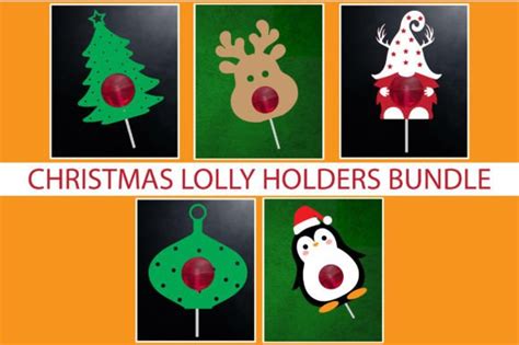 Christmas Lolly Holders Bundle Svg Graphic By Princes Bookbea