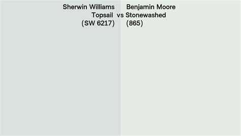 Sherwin Williams Topsail SW 6217 Vs Benjamin Moore Stonewashed 865