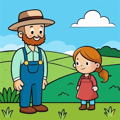 Un Dessin Animé D un Homme Et D une Fille Avec Un Chapeau De Cow boy