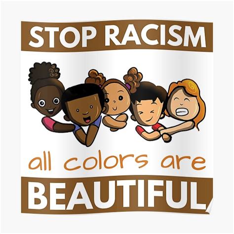 "Stop Racism - All Colors Are Beautiful - Zero Discrimination Day" Poster for Sale by P2CPOD ...