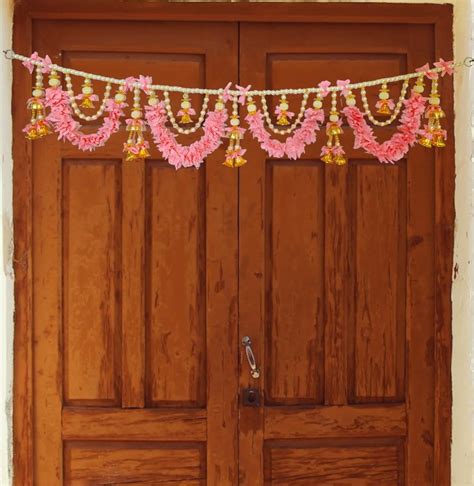 Buy SESONBY Pink Paper Gajra Traditional Home Decoration Latest Hanging