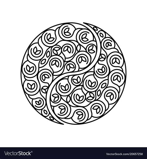 Black And White Symbol Harmony And Balance Vector Image On Vectorstock