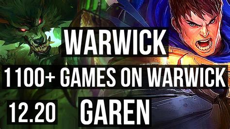 Warwick Vs Garen Top 4 8m Mastery 8 Solo Kills 1100 Games Kr