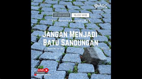 Jangan Menjadi Batu Sandungan Gpf Live Youtube