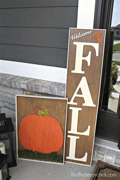 How To Make Large Fall Signs For The Front Porch Fall Decor Fall