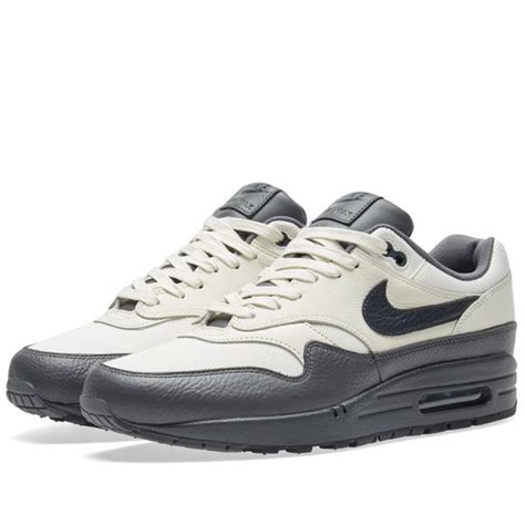 Nike Air Max 1 Premium Sail Dark Obsidian Grey END US