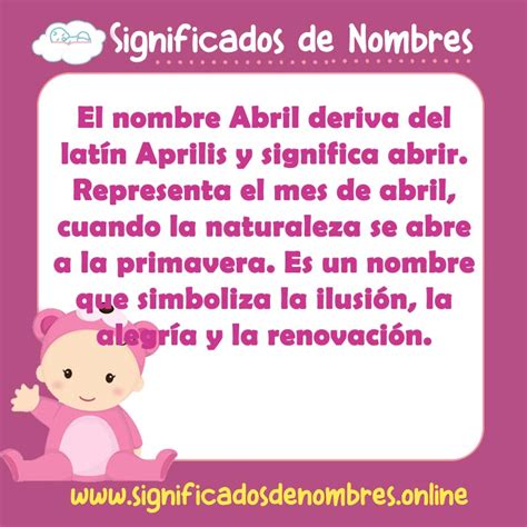 Significado de Abril APODOS ORIGEN Y MÁS