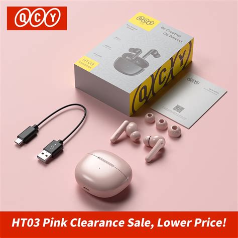 Qcy ht03 tws anc fone bluetooth fones de ouvido cancelamento ruído