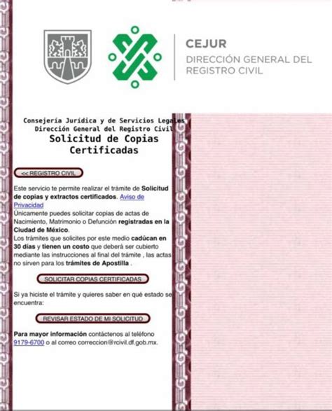 ¿necesitas Tu Acta De Nacimiento Tramites De Registro Civil En Línea Cdmx