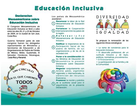 La Educaci N Inclusiva Tr Pticos Sobre Leyes Educaci N Inclusiva