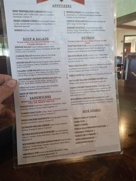 Menu At The Ranch Bar And Grill Laughlin Ranch Bullhead City