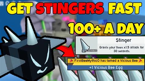 How To Get Stingers Fast In Bee Swarm Simulator Best Method Youtube