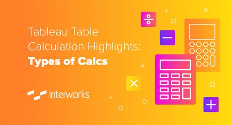 Tableau Table Calculation Highlights Types Of Calcs Interworks