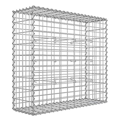 SONGMICS Gabione 100 x 95 x 30 cm Höhe 95cm Steinkorb geschwungene