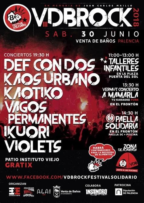 Cartel definitivo del VdB Rock de Venta de Baños Palencia