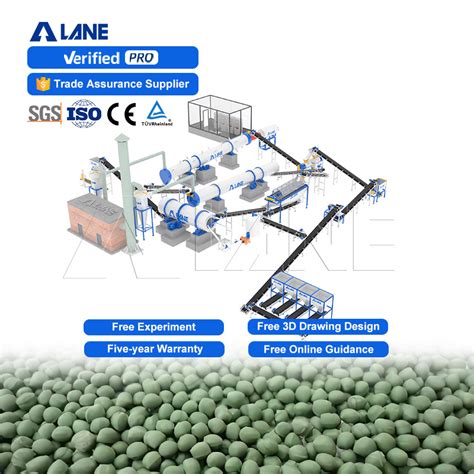 Lane Potassium Chloride Di Calcium Phosphate P Fertilizer Granulator