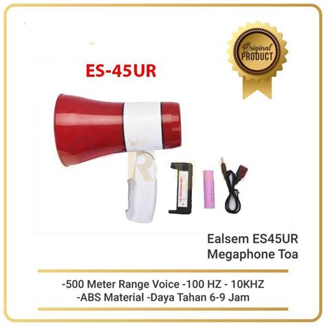 Jual Megaphone Es Ur Toa Ealsem Es Ur Pengeras Suara Pake Baterai