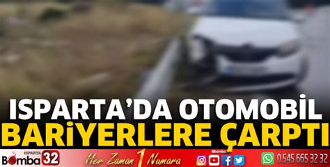 Otomobil bariyerlere çarptı