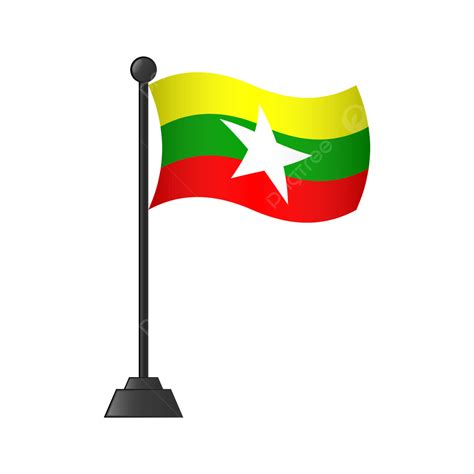 Gambar Bendera Negara Myanmar Mayanmar Bendera Bendera Myanmar Png