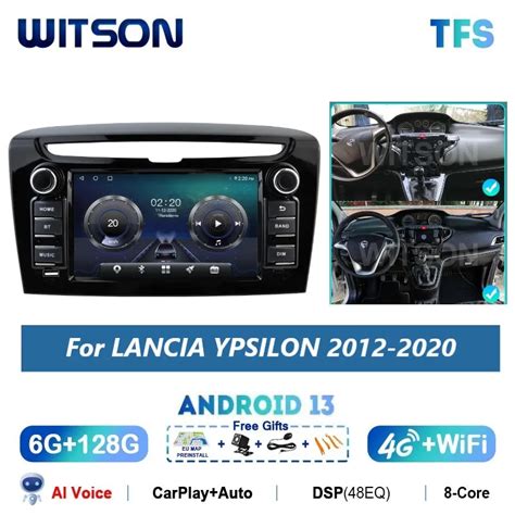 WITSON Android 14 Auto Stereo For LANCIA YPSILON 2012 2020 Carplay Navi