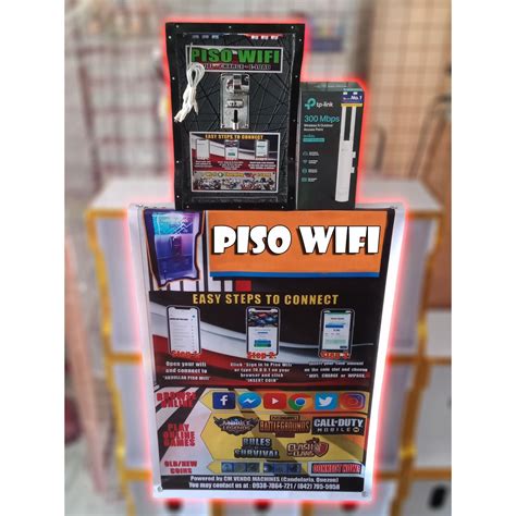 Piso Wifi Vendo Machine With 360° Outdoor Antenna Complete Package