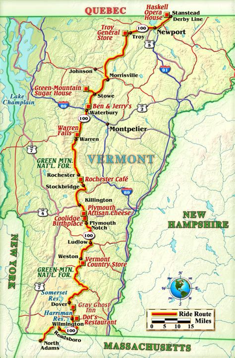 Vermonts Scenic Byway Route 100 Sundance Resort Trail Map