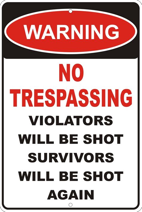 No Trespassing Custom Signs Personalized Signs Decorative Signs Aluminum Signs Airbrush