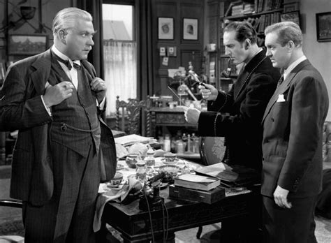 Nigel Bruce Basil Rathbone And Gavin Muir In The House Of Fear 1945