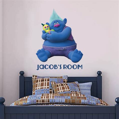 Trolls Biggie And Mr Dinkles Personalised Wall Sticker Etsy