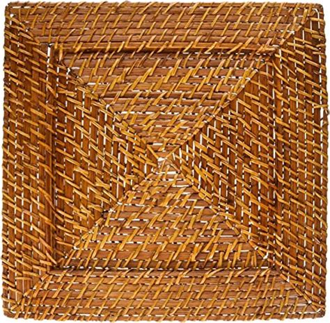 Honey Square Rattan Charger Plate Pri Productions