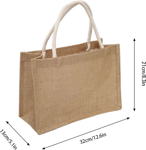 Paquete De Bolsas De Regalo De Yute Natural Bolsas De Compras Bolsas