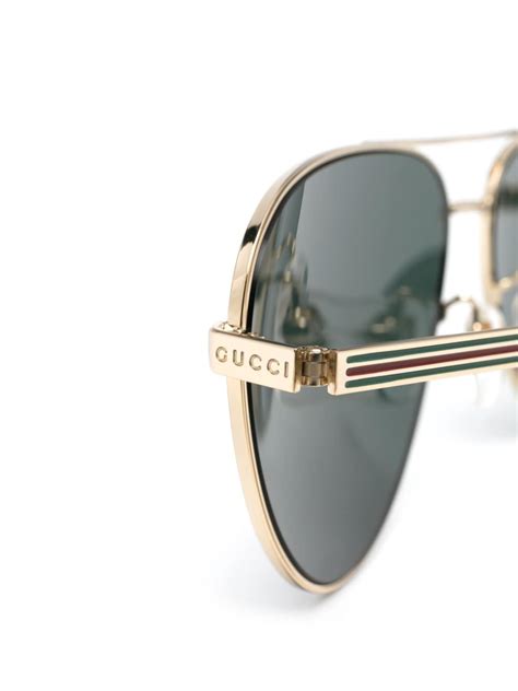 Gucci Eyewear Pilot Frame Sunglasses Farfetch