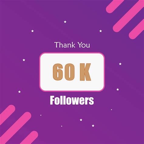 Obrigado Por 60 Mil Seguidores De Design Vetorial Vetor Premium