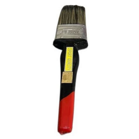 Wooden Black Silver And Brown Flat Wall Paint Brushes For Painting