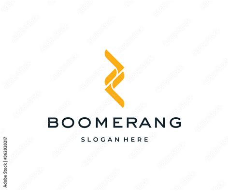 Boomerang logo design template vector Stock Vector | Adobe Stock