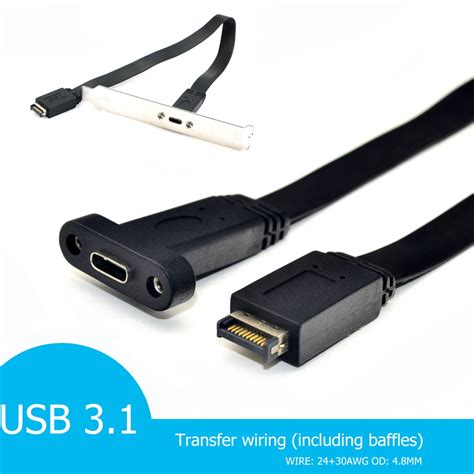 Usb 31 Front Panel Header Type E Male To Usb C Type C Female Expansion