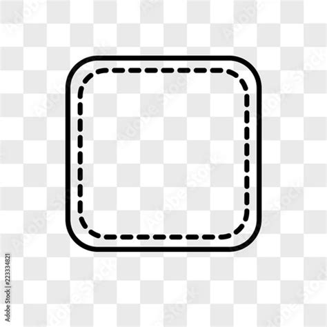 Rounded rectangle vector icon isolated on transparent background ...